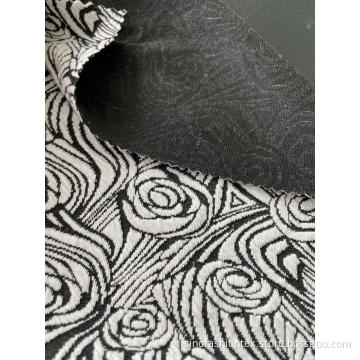 Rose som Jacquard Interlock svartvit effekt för Lady&#39;s Outwear